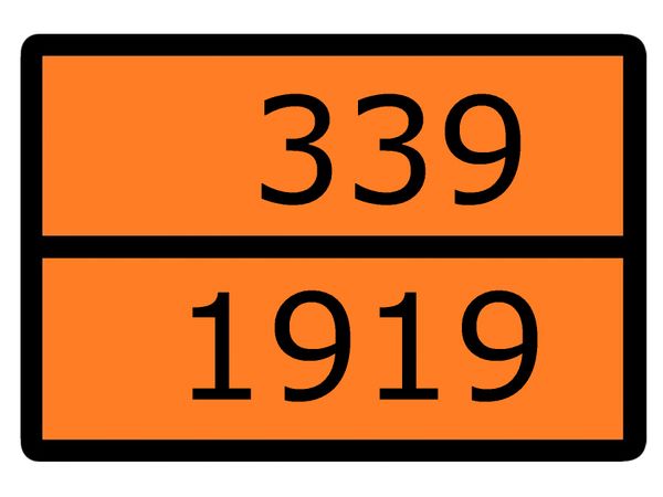 Знак наклейка для маркировки опасных грузов "Номер ООН 339/1919" (300x400) ГОСТ 19433-88 EKF PROxima