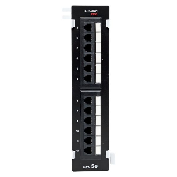Патч-панель настенная TERACOM PRO Cat.5E неэкранированная UTP 12 портов RJ-45 Dual IDC