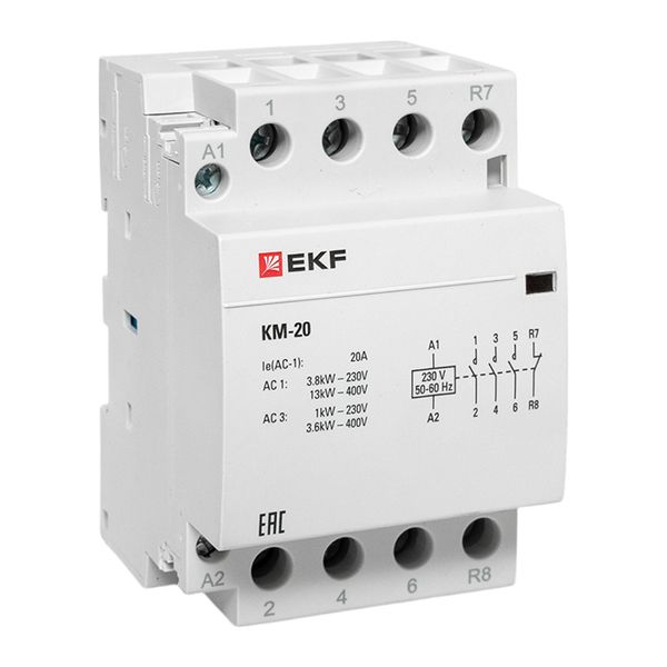 Контактор модульный КМ 20А 3NО+NC (3 мод.) EKF PROxima