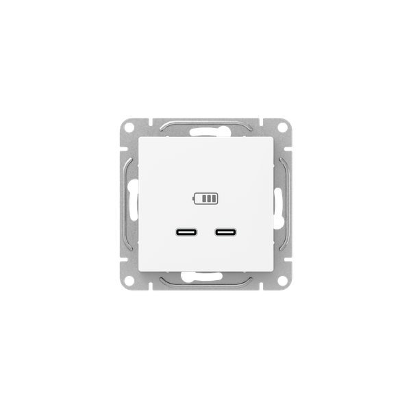 Механизм розетки USB-C - 2шт, белый Эпика EKF