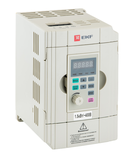 Преобразователь частоты, белый, 1,5/2,2кВт 3х400В VECTOR-100 EKF