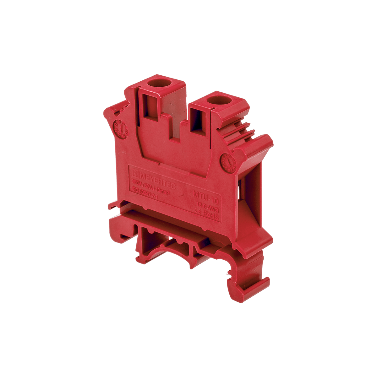 MTU-10RD Клемма винтовая проходная, 10 мм², красная