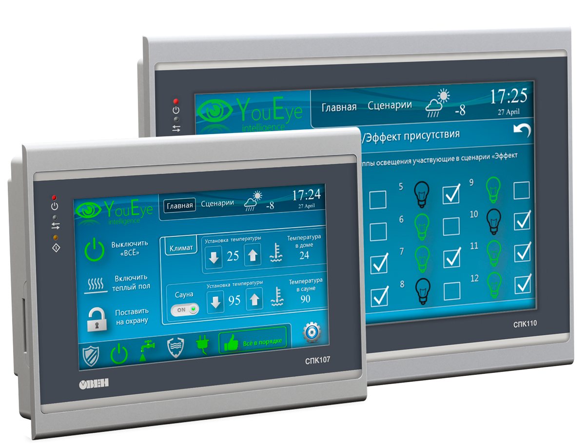 СПК1хх программируемый контроллер со встроенным сенсорным экраном 7-10” СПК110