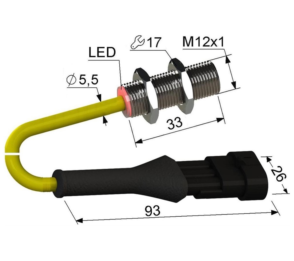 PS2A-12M33-4B11-K3A Индуктивный датчик Мега-К