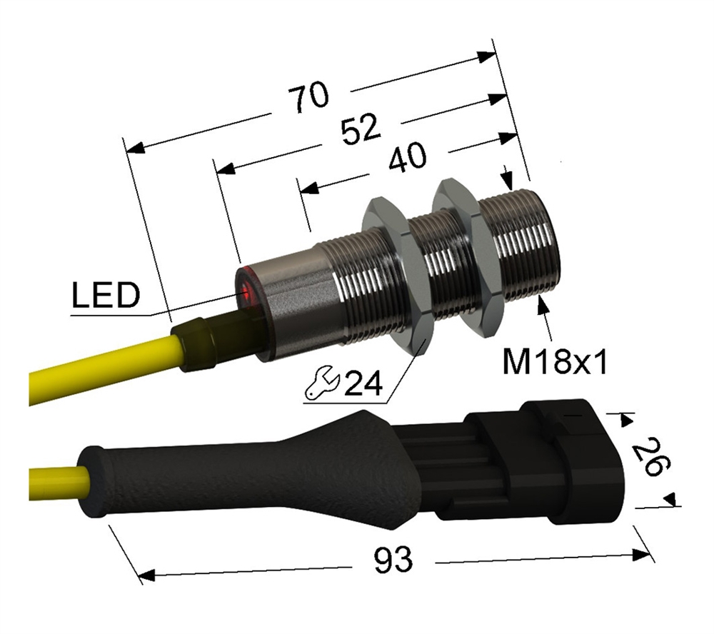 PS2A-18M53-8B11-K3A-S Индуктивный датчик Мега-К