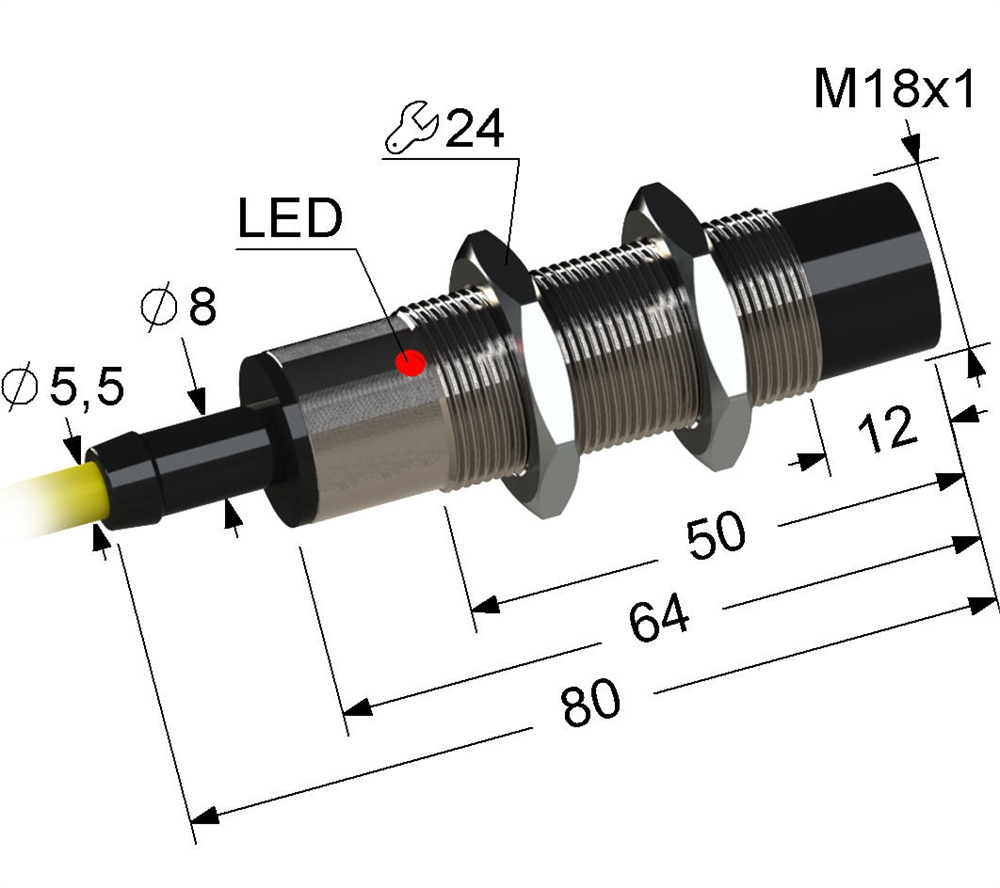 PS2D-18M80-8N91-Z Индуктивный датчик Мега-К