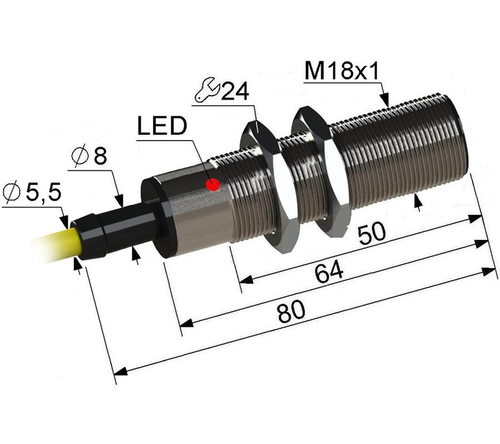 PS2A-18M80-5B21-Z Индуктивный датчик Мега-К