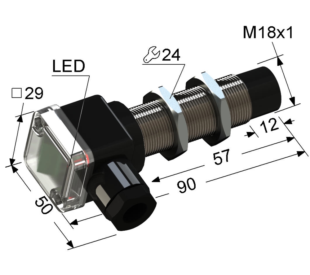 PS2D-18M90-8N91-B Индуктивный датчик Мега-К