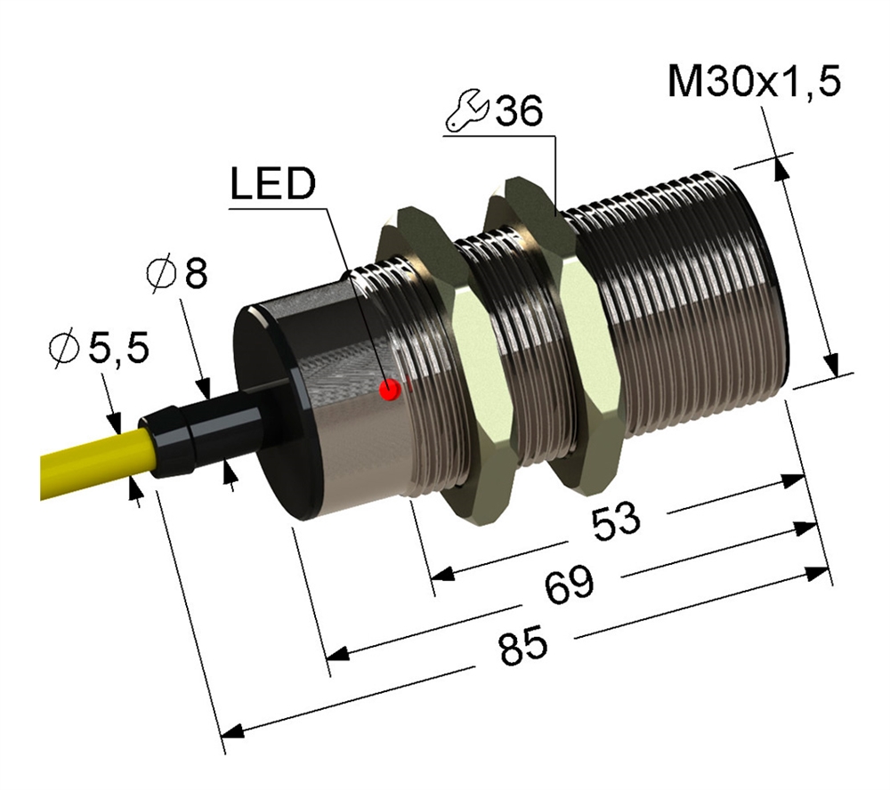 PS2-30M85-10B84-Z Индуктивный датчик Мега-К