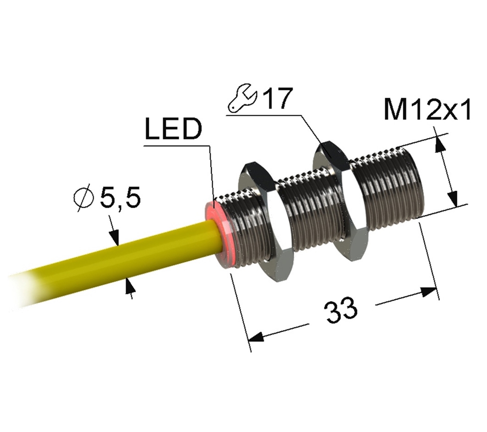 PS2-12M33-2B31-K Индуктивный датчик Мега-К