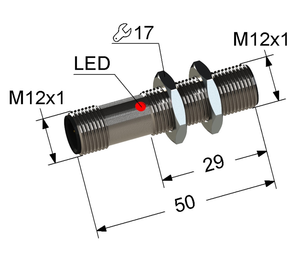 PS2-12M50-2B21-C4 Индуктивный датчик Мега-К