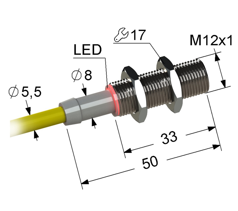 PS2-12M50-2B31-Z Индуктивный датчик Мега-К