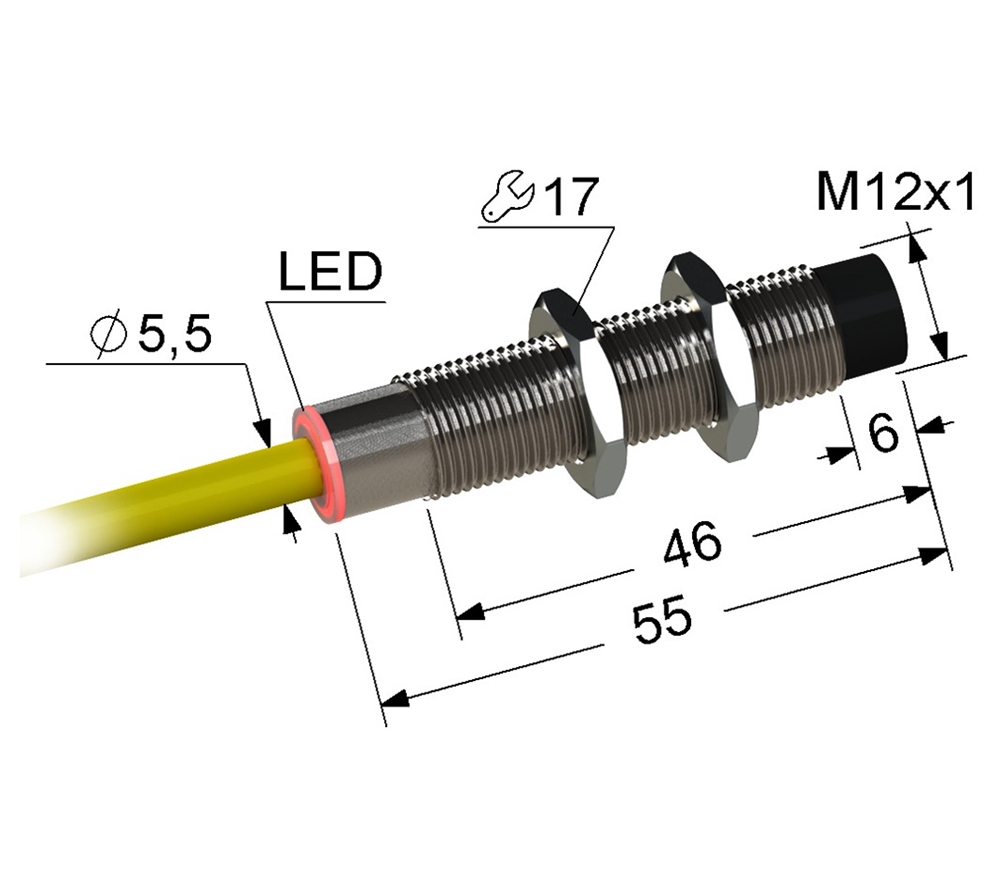 PS2-12M55-10N21-K Индуктивный датчик Мега-К