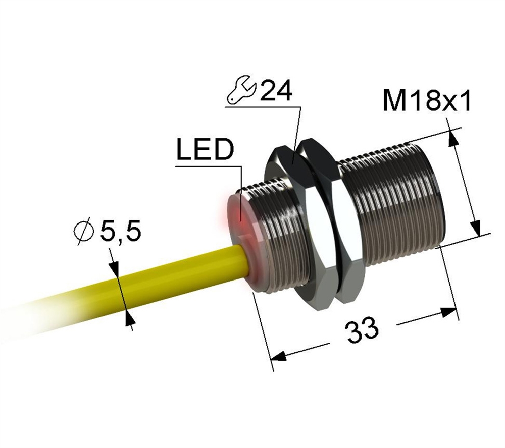 PS2-18M33-8B31-K Индуктивный датчик Мега-К