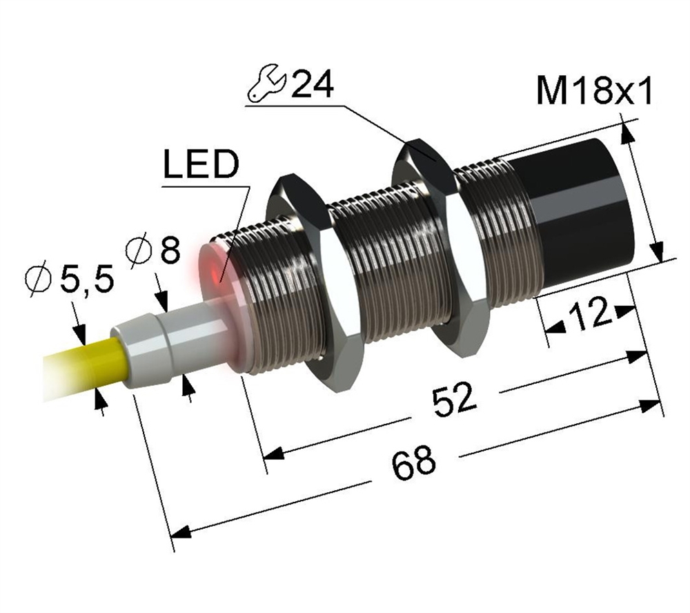 PS2-18M68-15N11-Z Индуктивный датчик Мега-К