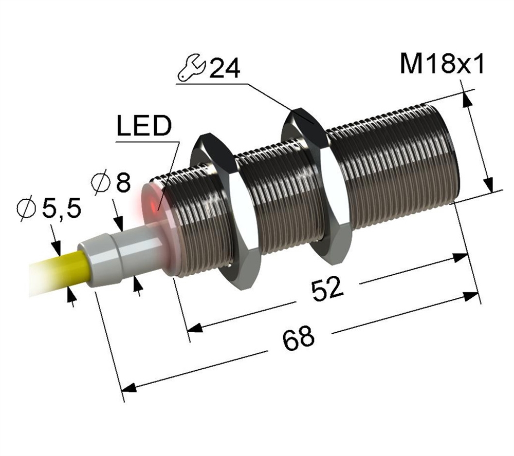 PS2-18M68-8B31-Z Индуктивный датчик Мега-К