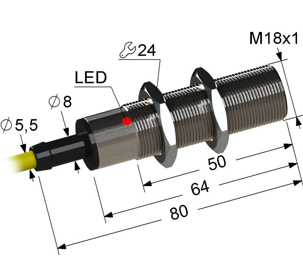 PS2-18M80-5B61-Z Индуктивный датчик Мега-К
