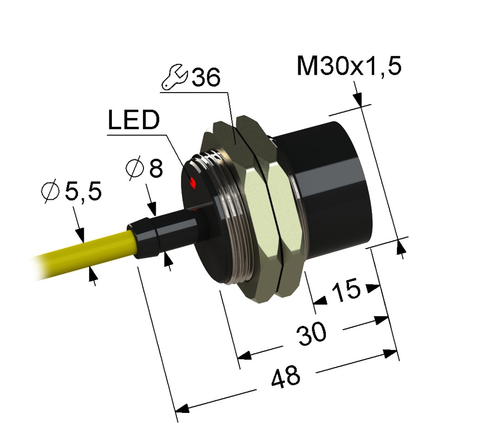 PS2-30M48-15N21-Z Индуктивный датчик Мега-К