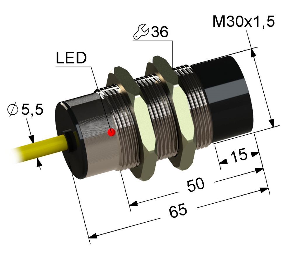PS2-30M65-15N21-K Индуктивный датчик Мега-К
