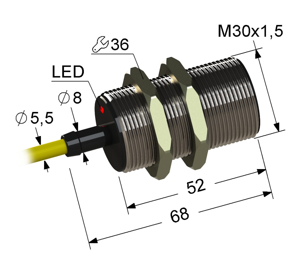 PS2-30M68-10B21-Z Индуктивный датчик Мега-К