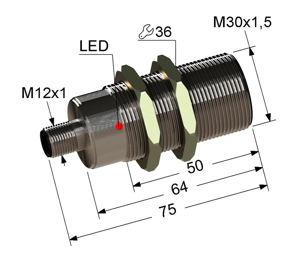 PS2-30M75-10B41-C4 Индуктивный датчик Мега-К
