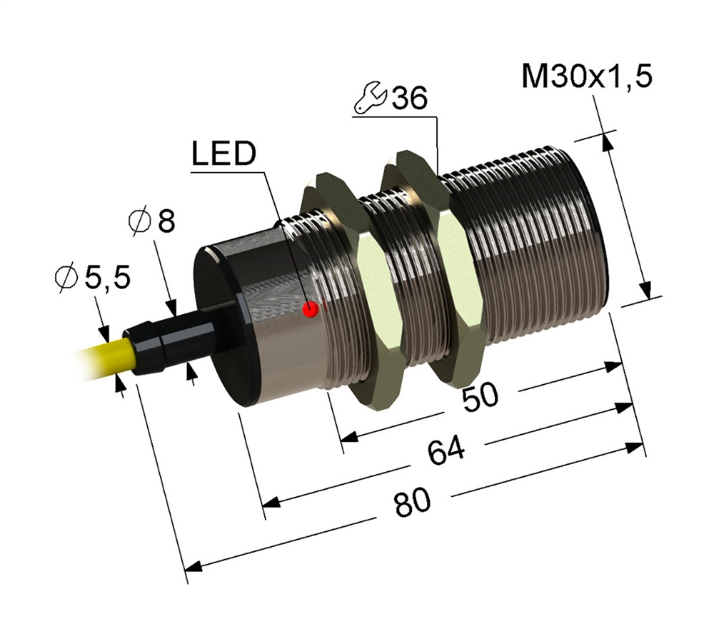 PS2-30M80-15B21-Z Индуктивный датчик Мега-К