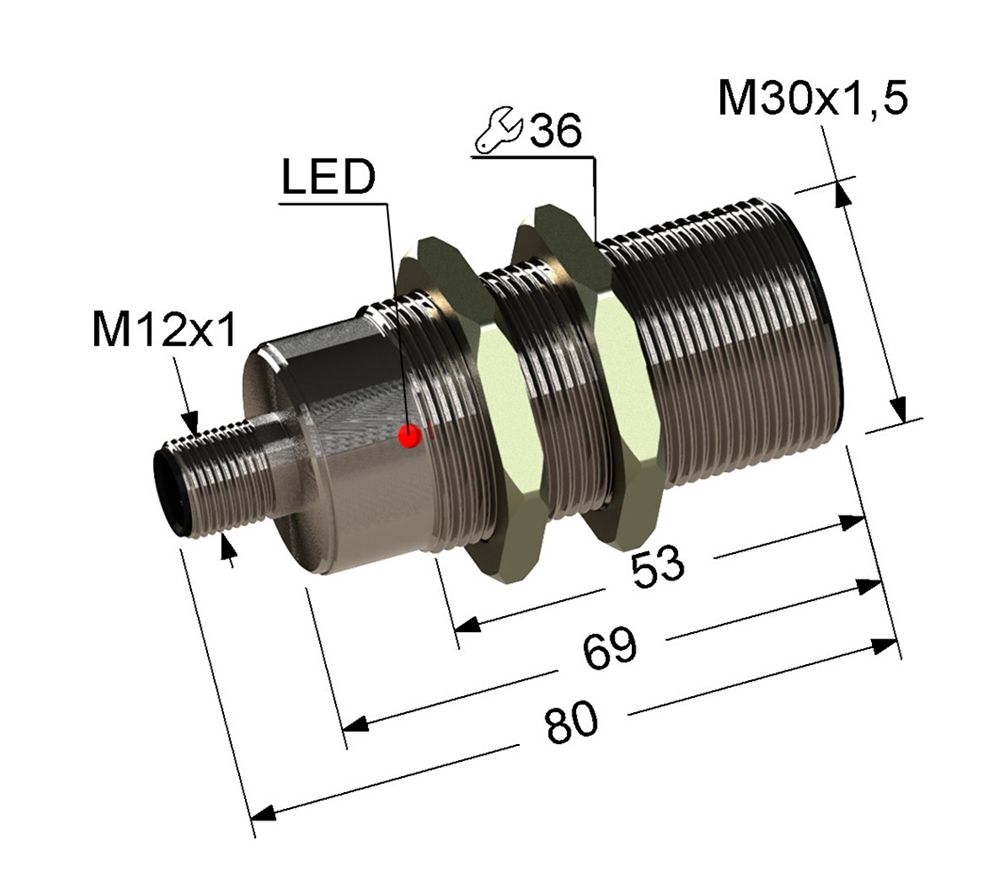 PS2-30M80-10B84-C27 Индуктивный датчик Мега-К