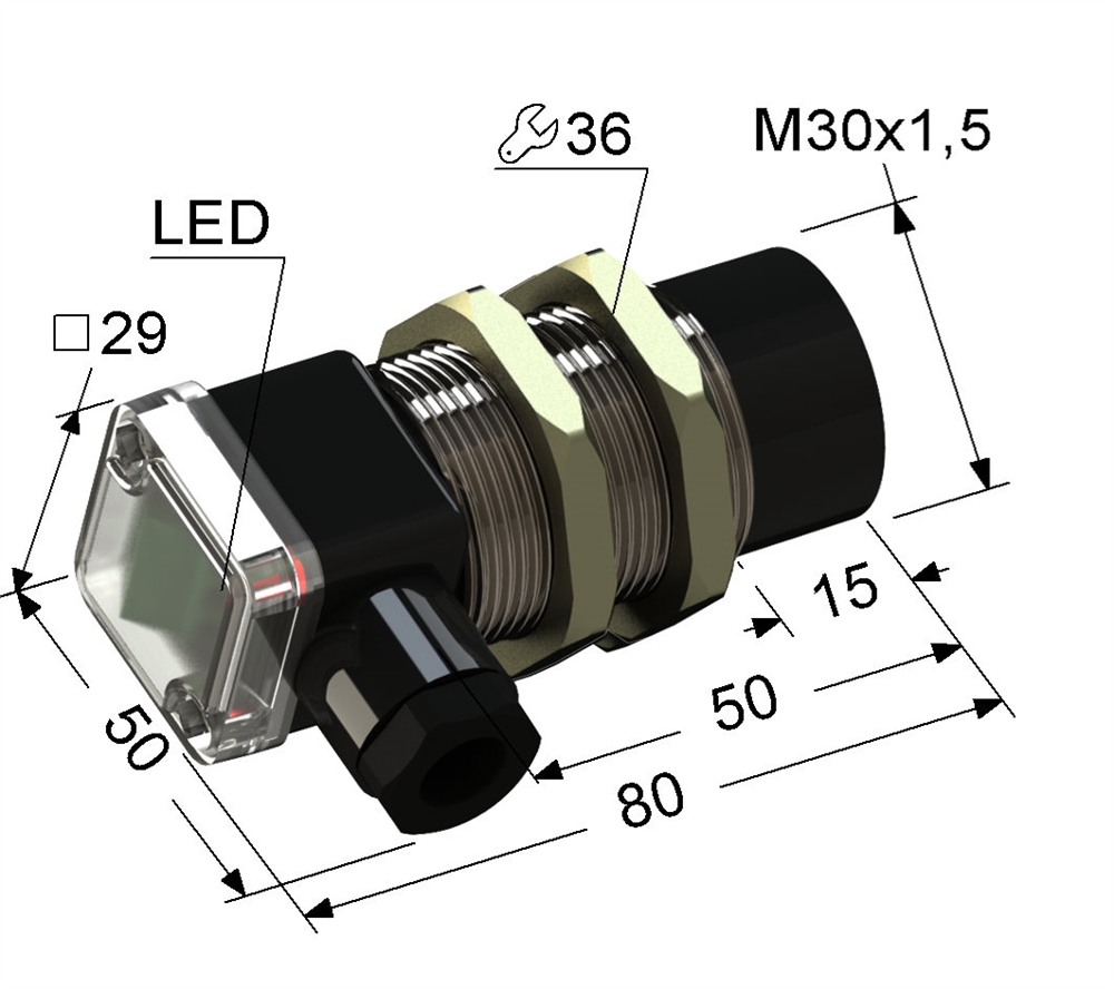 PS2-30M80-25N41-B Индуктивный датчик Мега-К