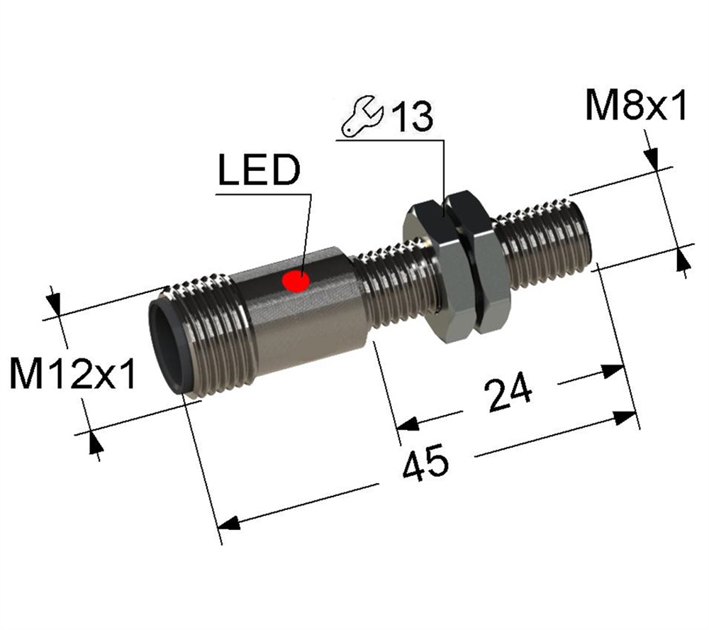 PS2-08M45-3B21-C4 Индуктивный датчик Мега-К