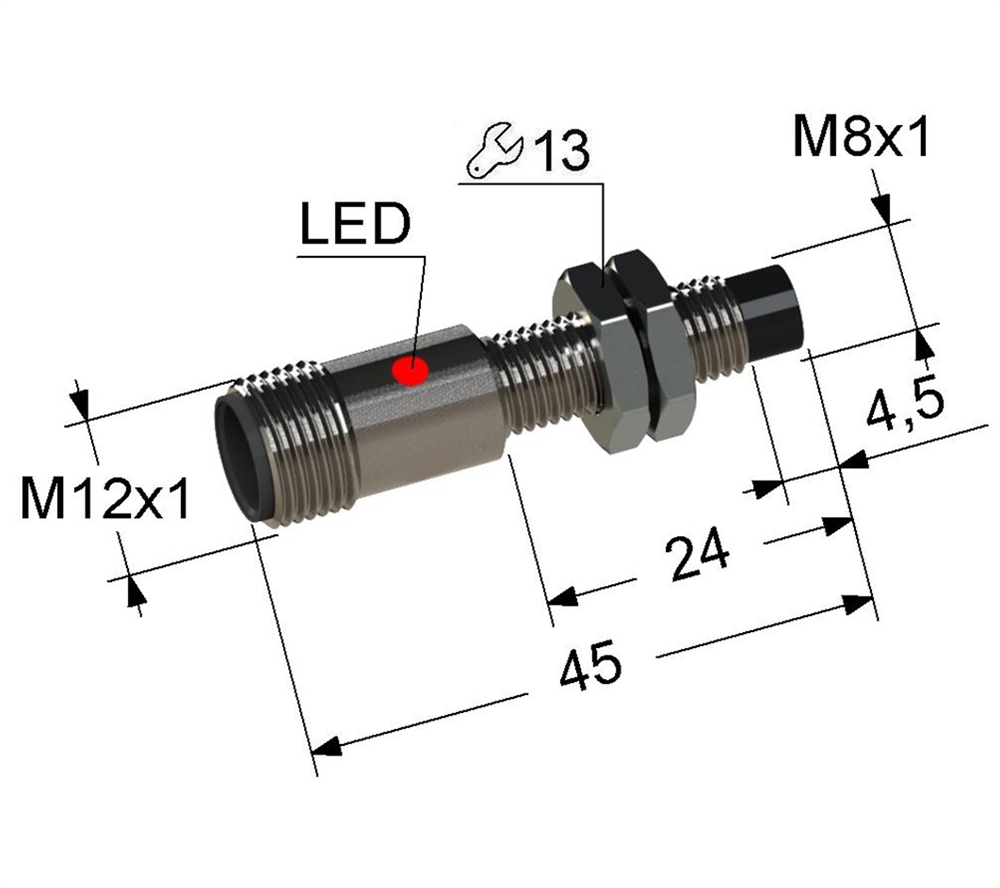 PS2-08M45-3N21-C4 Индуктивный датчик Мега-К