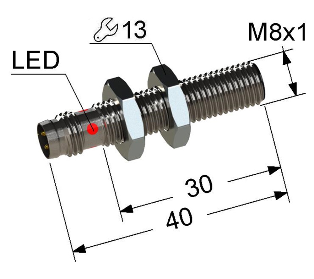 PS2-08M40-2B31-C3 Индуктивный датчик Мега-К
