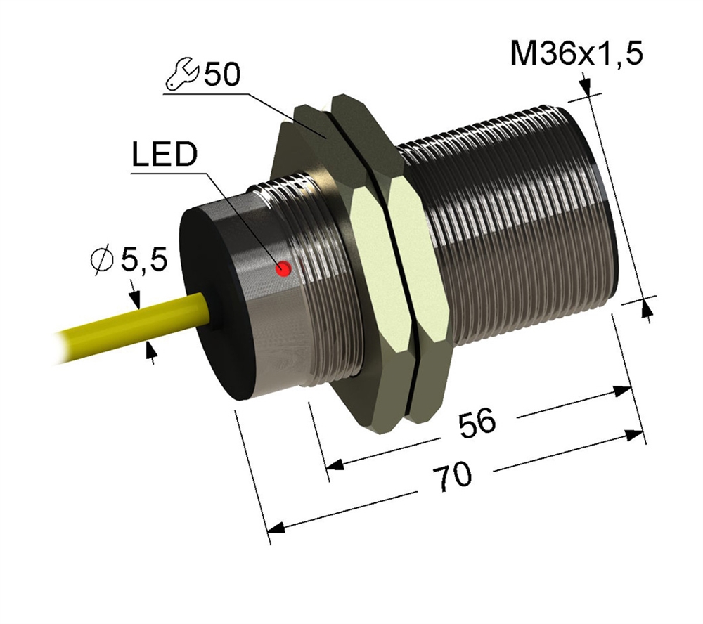 PS2-36M70-12B21-K Индуктивный датчик Мега-К