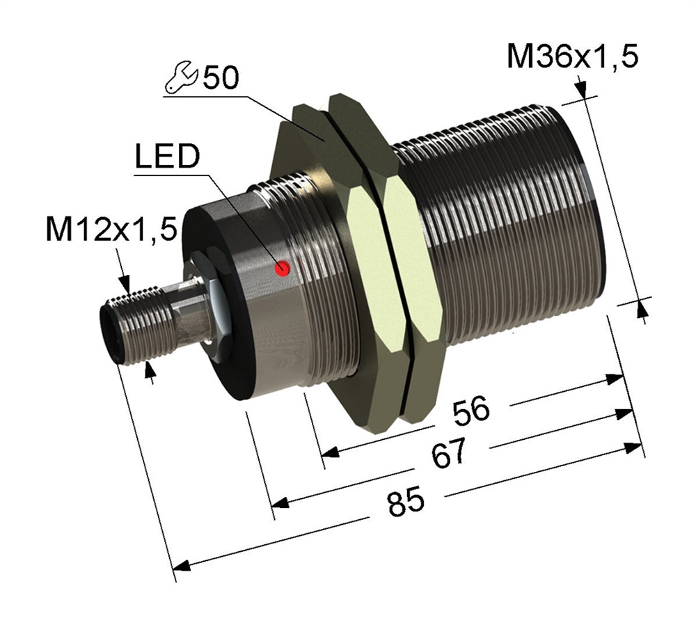 PS2-36M85-12B41-C4 Индуктивный датчик Мега-К