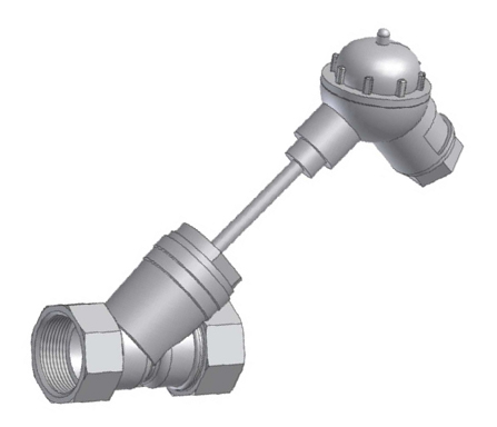ТСП759-d6-DN25-Pt100 термометр сопротивления для измерения температуры в трубопроводе Термодат