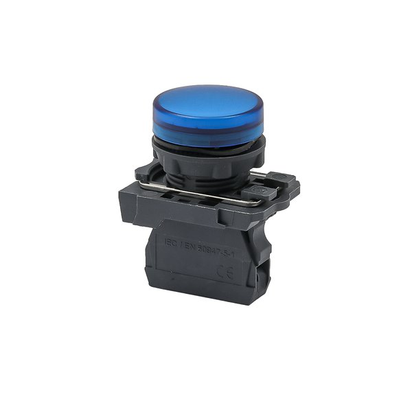 Лампа сигнальная синяя, 24V AС/DC, IP65, пластик