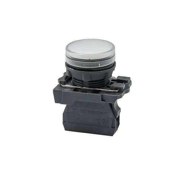 Лампа сигнальная белая, 24V AС/DC, IP65, пластик