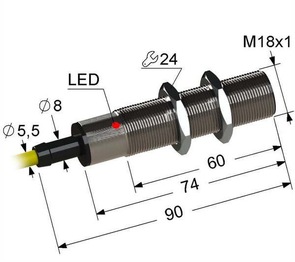 PS2-18M90-5B74-Z Индуктивный датчик Мега-К