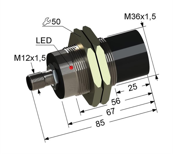 PS2-36M85-20N31-C4 Индуктивный датчик Мега-К