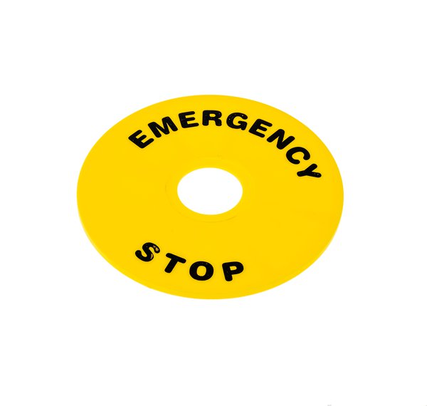 MTB2-F12 Табличка "Emergency Stop" 90мм (уп. 2 шт.) Meyertec