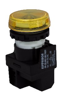 SB-22.HLF.00.Y07Y Лампа светосигнальная, плоская, 220 V AC/DC, желтая Кипприбор