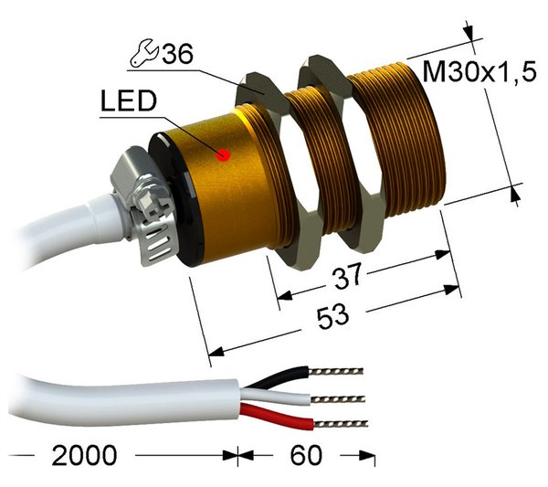 PS2A-30M53-10B11-Z Индуктивный датчик Мега-К