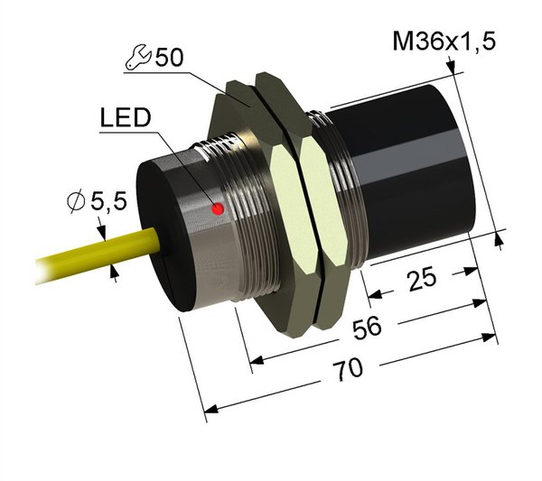 PS2-36M70-20N74-K Индуктивный датчик Мега-К
