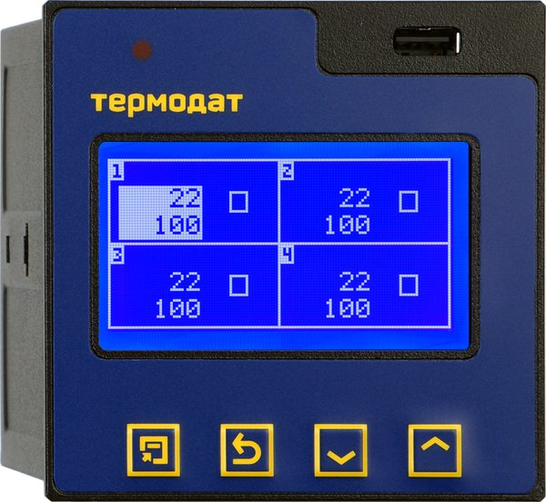 Термодат-17Е6/4УВ/4Р/1Р/485/8Gb/F четырехканальный регулятор температуры
