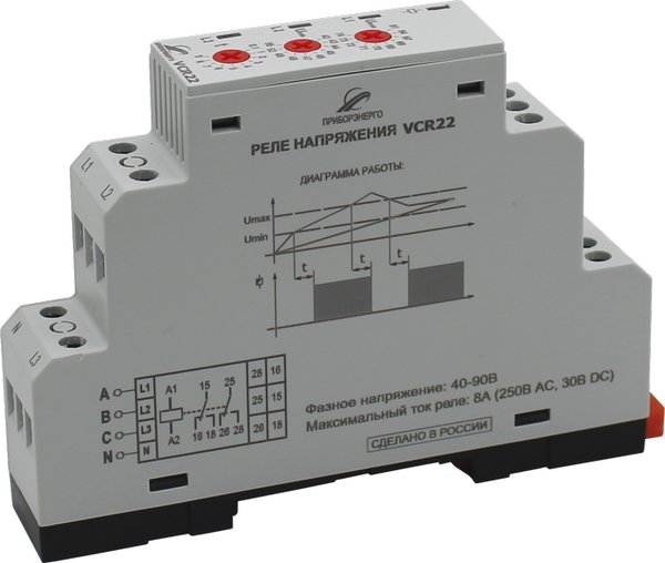 VCR22 Реле контроля напряжения ПриборЭнерго