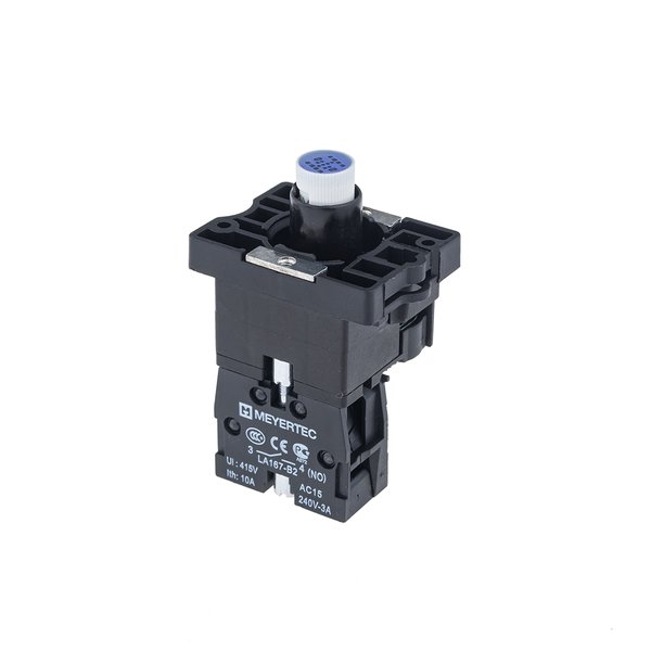 Основание с подсветкой 1NO синий 220V, пластик