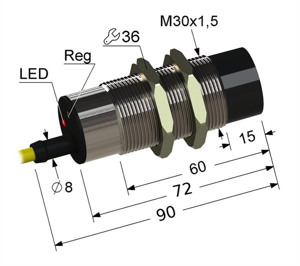 PS2R1T-30M90-15N51-Z Частотный датчик Мега-К