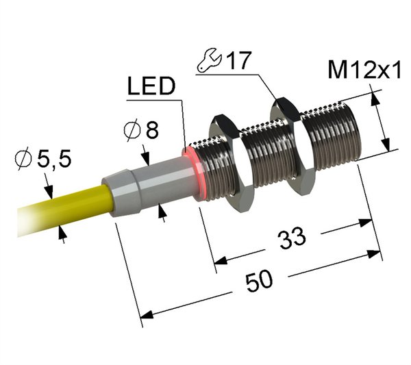 PS2-12M50-6B31-Z Индуктивный датчик Мега-К