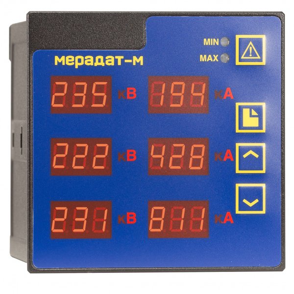 Мерадат-M3BA1//3AV(0/400)//3AC(0/10)//3Р//485//4М регистратор силы тока и напряжения
