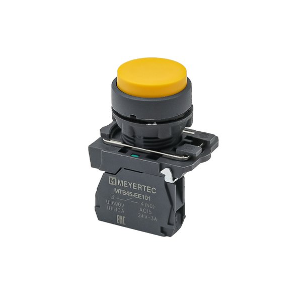 MTB5-AL51 Кнопка выступающая желтая,  1NO, IP65, пластик Meyertec