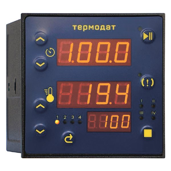 Термодат-11МС5/2УВ/1В/4Р/485/ПС двухканальный ПИД-регулятор